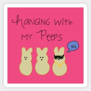 Hanging with my peeps Sticker